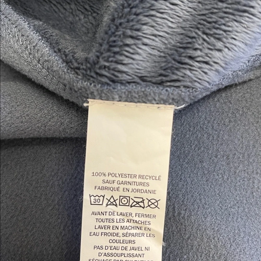 LL Bean Fleece Vest Small Petite Gray Zip Front Pockets EUC Cabincore Gorpcore - Picture 6 of 7
